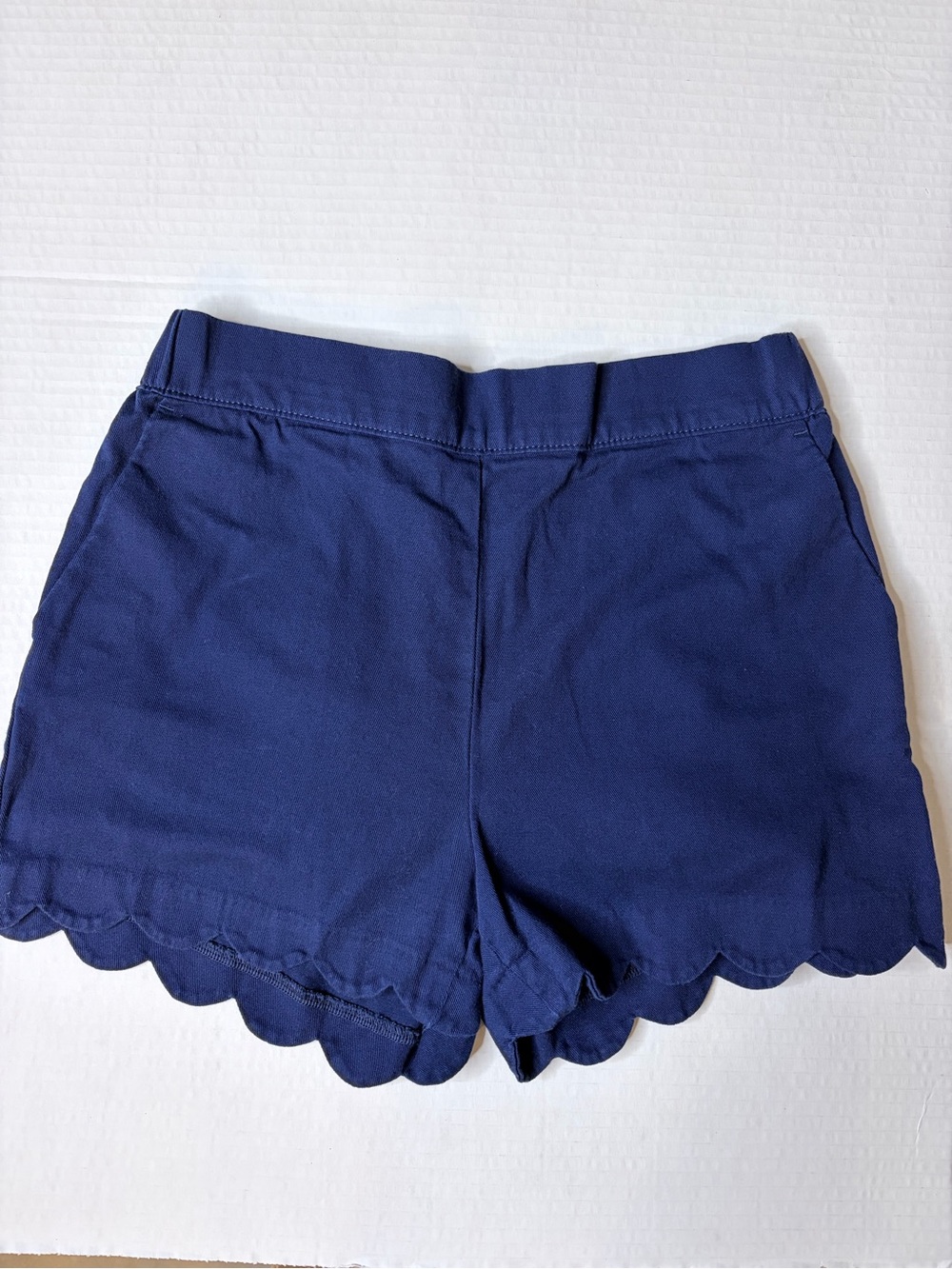 Crewcuts Navy Scallop-Hem High Waist Shorts